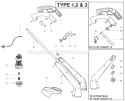 Page A Diagram and Parts List for XT112 Type 2 Weed Eater Trimmer